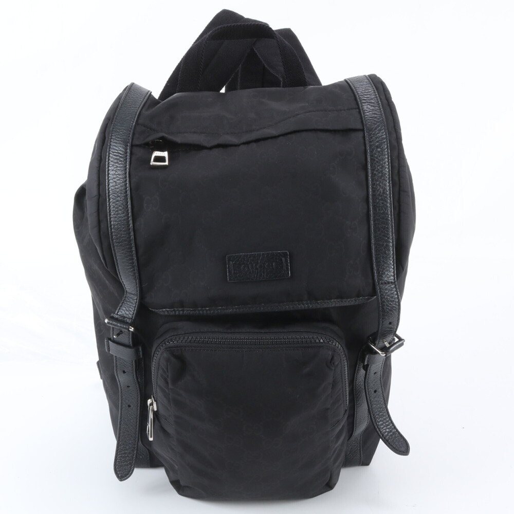 Gucci GG Nylon 510336 Leather Backpack Rucksack Shoulder Bag for Men
